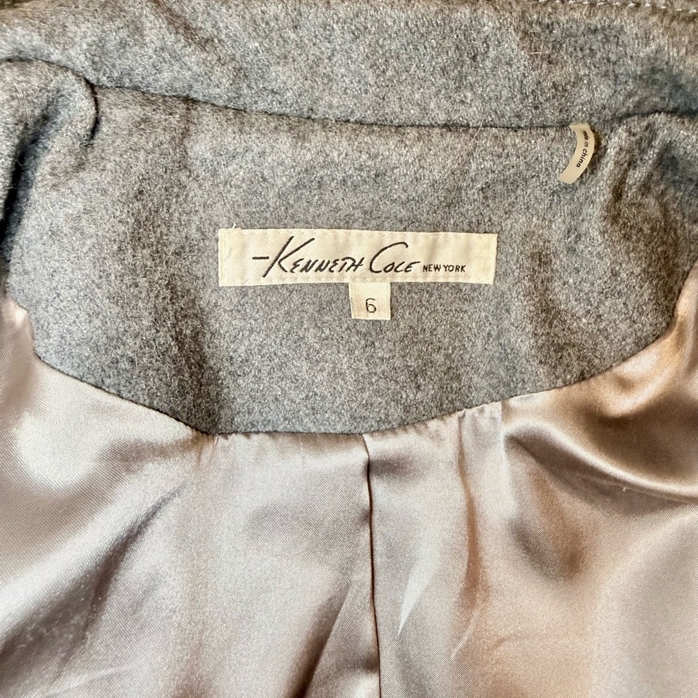 Kenneth Cole New York Charcoal Trench Coat - Picture 6 of 12